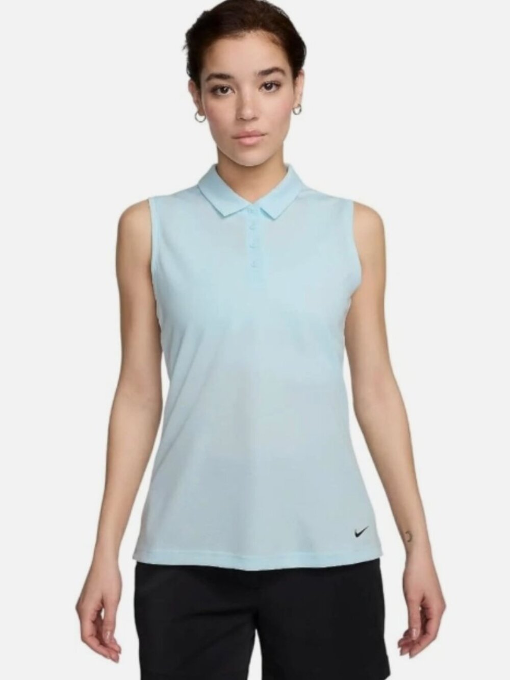 Nike Women's Dri-Fit Victory Sleeveless Golf Polo (Glacier Blue) Size Large
